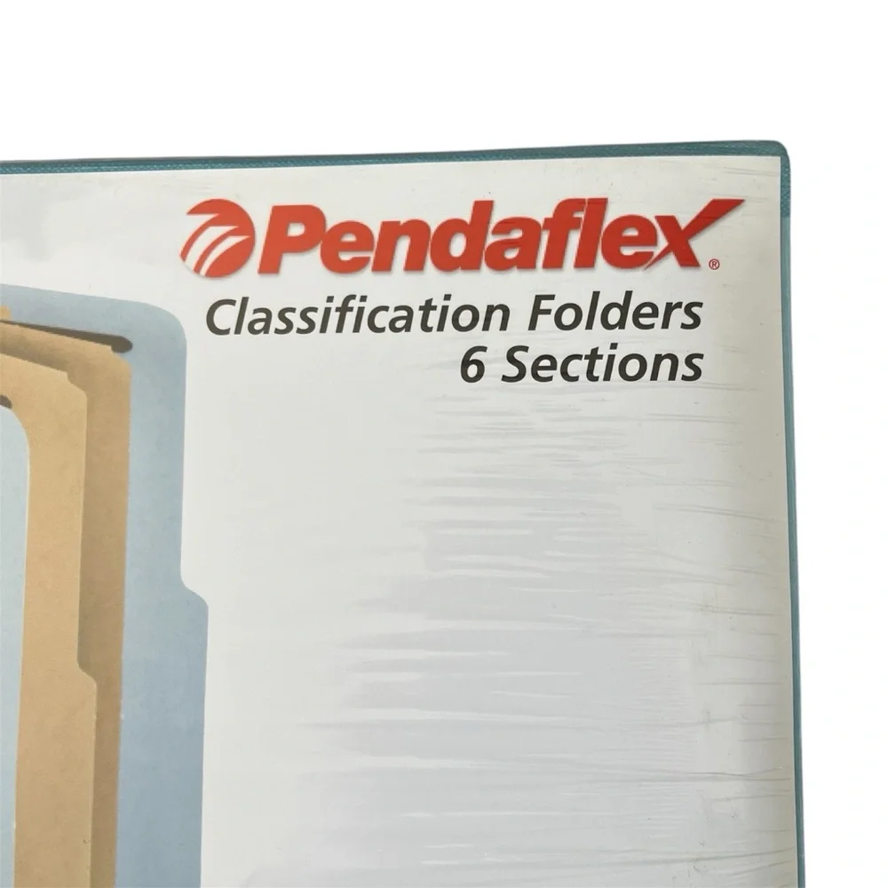 NEW Pendaflex Blue Classification Folders 6 Sections Legal Size 2 Dividers